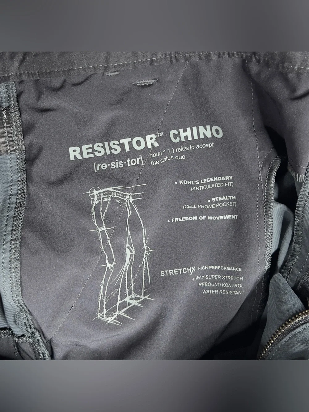 Kuhl Resistor Chino Pants Men's 40x31* Storm Outdoor Performance Stretch Hiking